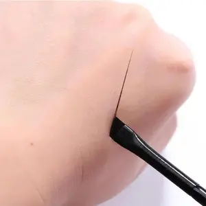 2pcs Ultra Thin Blade Design Eye Makeup Brushes Set, Oblique Head Design Eyebrow Brush & Eyeliner Brush, Professional Makeup Tools For Women, Eyebrow Angled Brush, Cosmetic Brushes