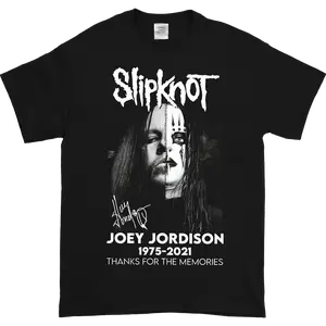 Joey Jordison Slipknot Memories Vintage Black T-shirt One Side Unisex Cotton Menswear Sport Top Tee