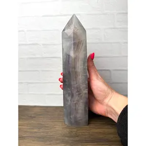 Rainbow Fluorite Tower | Natural Crystal Obelisk #89