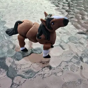 Large Horse Figure - Brown with Black Mane and Tail, Detailed Design, Perfect for Collectors and Decor