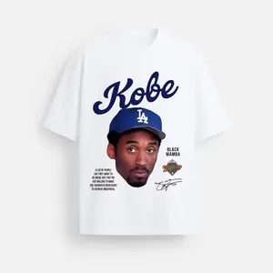 Kobe Tribute T-shirt | Vintage Black Mamba LA Kobe Bryant Basketball Shirt | Mens Casual Streetwear Crewneck Short Sleeve Sporty Top