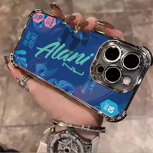 Alani Energy Drink Trendy Protection Pattern Tough Electroplated TPU Casing For iphone 16 15 14 13 12 11 X XS PRO PLUS MAX Four Corners Anti-Fall Transparent Soft Silicone Gift Shockproof Protection Anti-Drop Protective Protector Phone Cases Shell Cover