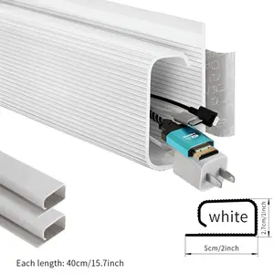 1-2PCS Cable Management Under Desk Kit - Under Desk Cable Management Cord Cover, Cable Hider Cord Management Under Desk Cable Organizer Easyto Install, Cable Hider, Under Desk Cable Organizer, Easy to Install Cord Organizer, Effortless Cable Organization