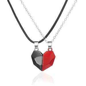 Magnetic Matching Necklaces for Couples & Friends - Half Heart Design, Durable & Exquisite Jewelry, Love & Friendship Symbol, Perfect Gift for Couples & Best Friends