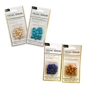 20-Pc biodegradable Facial Serum Capsules! 10-Pc niacinamide/Retinol and 10-Pc hyaluronic acid/Vitamin C Set- help skin get brighter+ helps provide hydration,Fine lines,even tone,reduce the appearance of aging-Skin Repair 2-Pc Set, Moisturizing, Skincare