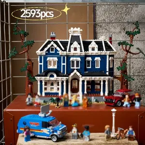 Stranger Things Event House Science TV Series Set, City BuildingToy Decorations, Holiday Gift, 2593 Pieces