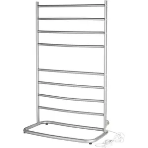 Hyde Park Towel Warmer - Free-Standing Towel Warmer Rack for Drying Towels and Garments - 39-Inch Nickel Finish Frame with 8 Bars - Model WHS Laundry