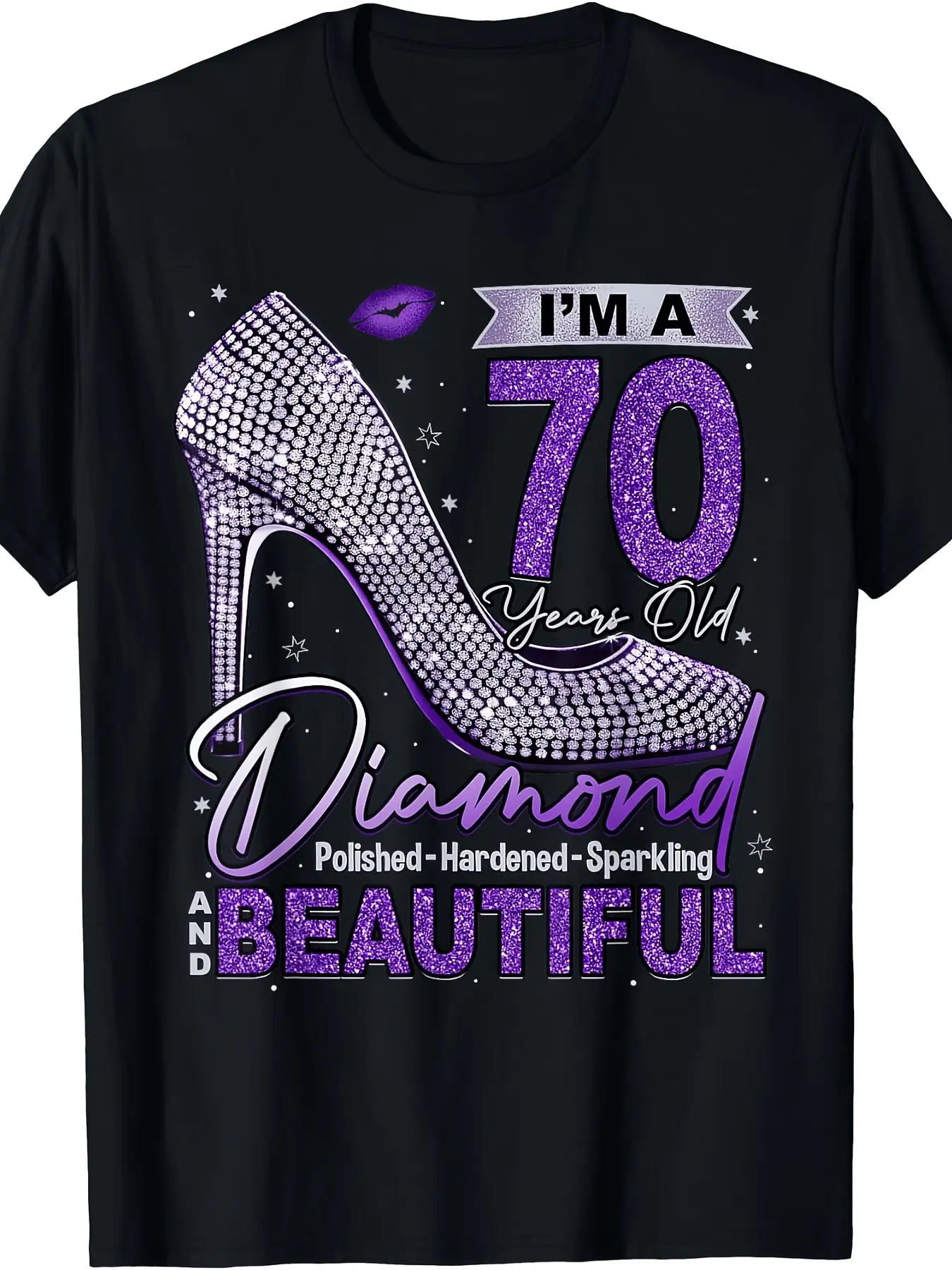70Th Birthday Gift for Men - 70 And Fabulous Diamo unisex soft cotton short sleeve t shirt, vintage graphic casual tee for men women teens, perfect birthday holiday gift for camping travel gym daily street casual wear