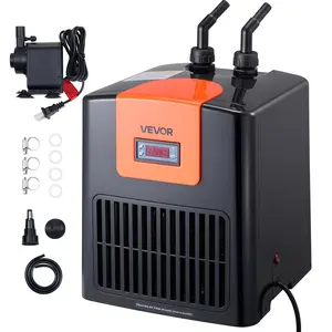 VEVOR Aquarium Chiller 52 Gallon, 1/10 HP Water Chiller for Hydroponics, Fast Cooling for Fish Tank,Axolotl,Coral Reef,Quiet Refrigeration Compressor, Titanium Evaporator,Complete Fittings