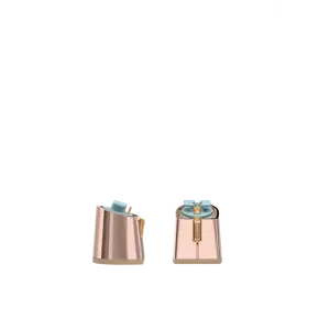 Flare Block Heel Kit 3 Rose Gold Metallic