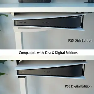 Under Desk Holder for PS5/PS5 Slim/Pro, Space Saving Stealth Mount, Game Console Accessories, Console Holder for PlayStation 5 Disc & Digital Edition Console