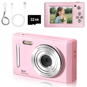 Digital Camera for Kids, Digital Video Camera for Children with Dual Lens, 2.4inch Screen, Recording Video, 8X Zoom, Anti-shake, MP3 Music Player and 32GB SD Card for Birthday, Christmas Gifts