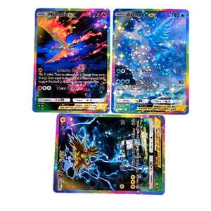 Pokémon Pocket Articuno Moltres Zapdos EX Custom Cards – Starry Holo Rare Set