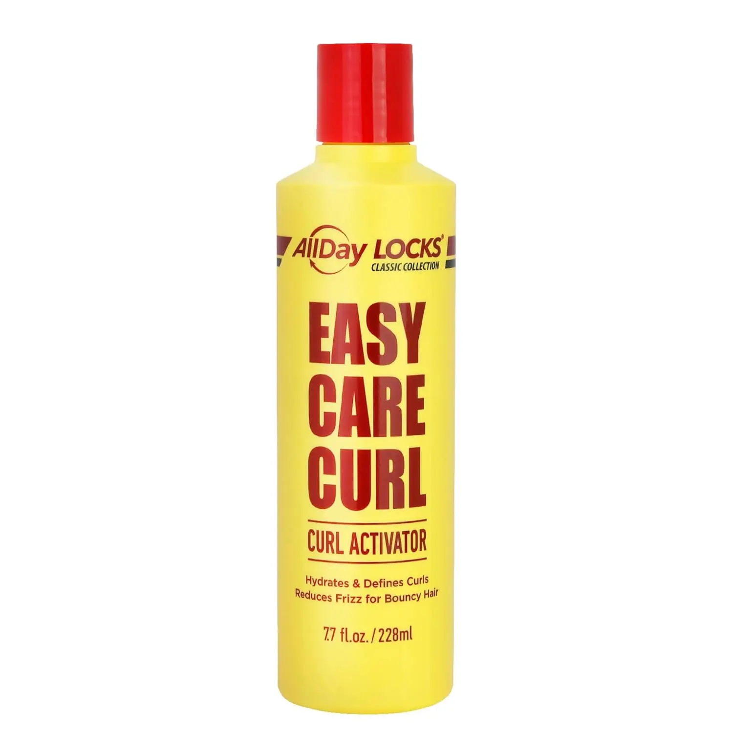 AllDay Locks Classic Easy Care Curl Activator - Activator Product for Curly Hair, Defines & Moisturizes Strands, Milky Cream Product for Men and Women, Easy Curling and Styling - 7.7 oz Bottle
