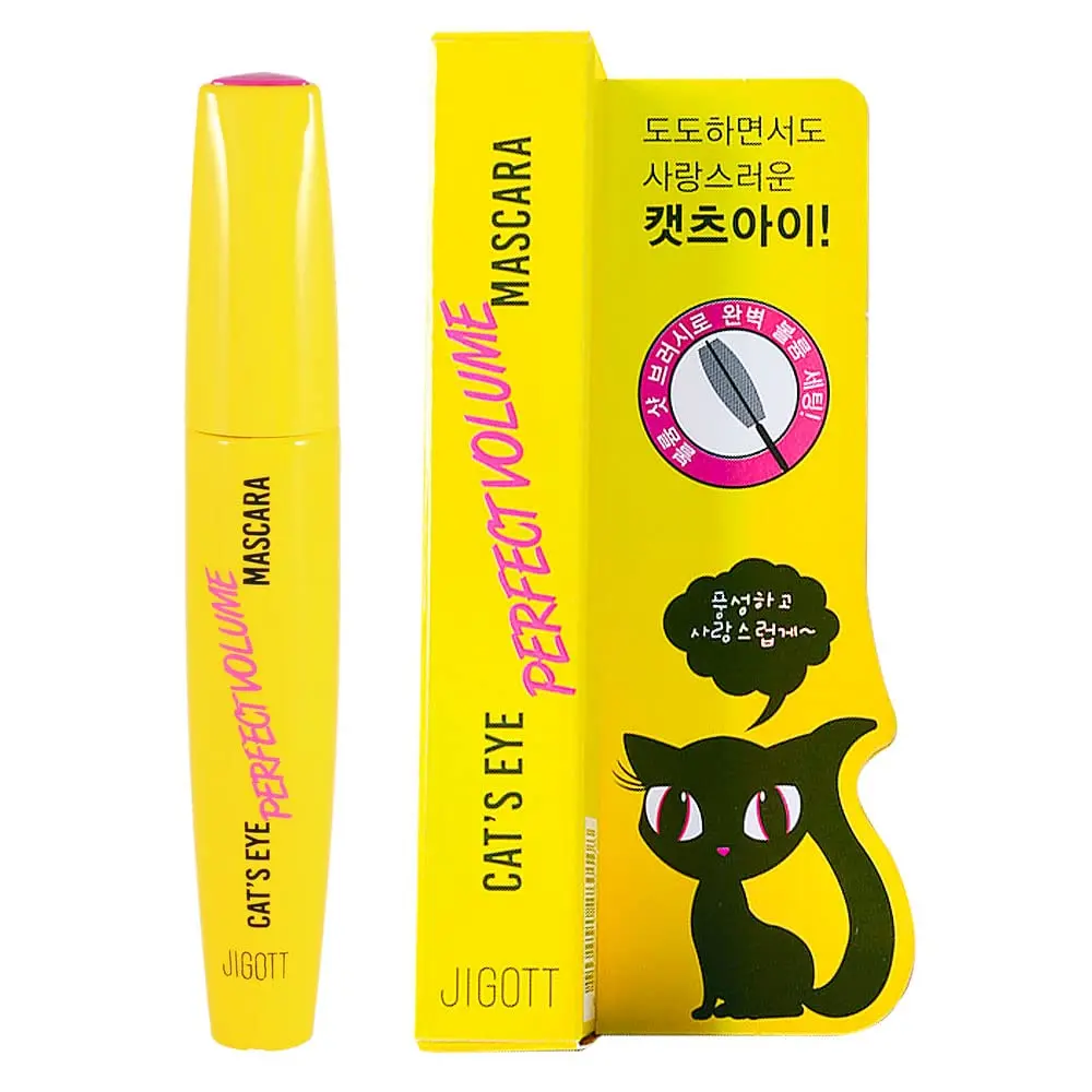 JIGOTT Cat's Eye Perfect Volume Mascara - 12g Creamy Thick Cosmetic, Single Item Beauty & Personal Care Makeup for Flawless Looks, Adults, 12 Months, Easy-Remove, Precise, Full Volume, With Allantoin, Enhancing Mascara, Makeup Products