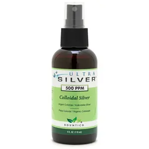 Ultra Silver Colloidal Silver | 500 PPM | 4 Ounce | Fine Mist Spray Household Industrial