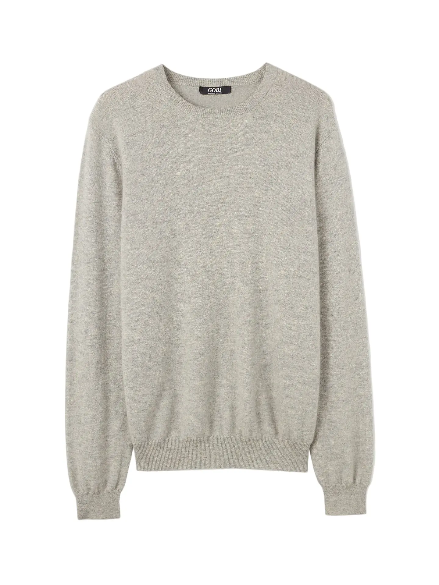 Men's Essential Soft Solid Cashmere Crewneck Long Sleeve Pull On Knitwear Top, Casual Menswear Daily Wear Tops