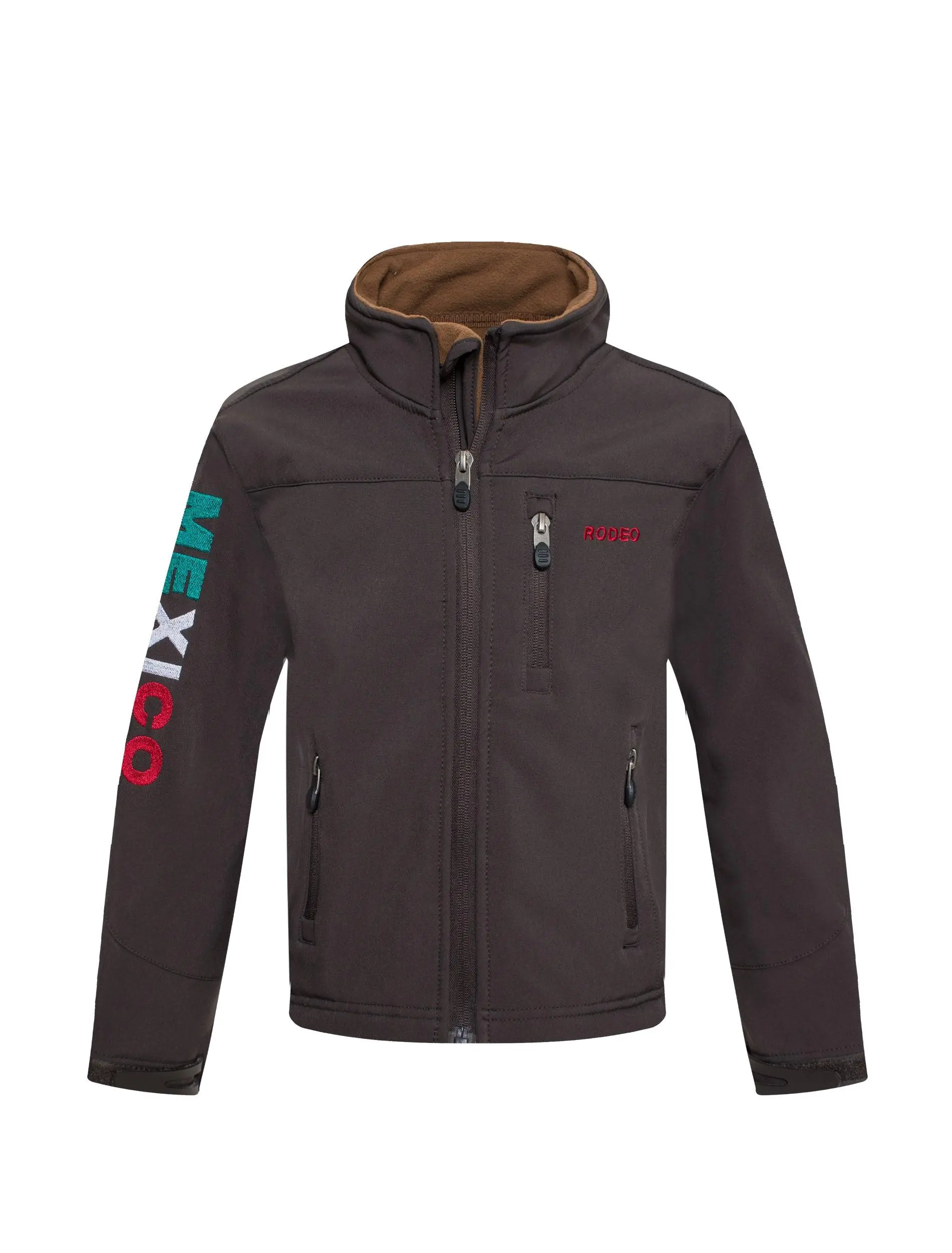 Boys Rodeo Embroidery Jacket -BNJ650-EMB-MHL-BROWN