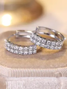 Mini Hoop Earrings with Synthetic Zirconia, Exquisite Stackable Design Huggie Earrings for Women & Girls Casual Style Daily Wear Jewelry, Fashionable Jewelry Accessories, Trendy Jewelry, Perfect Gift for Birthdays & Anniversaries Valentine's Day Gift