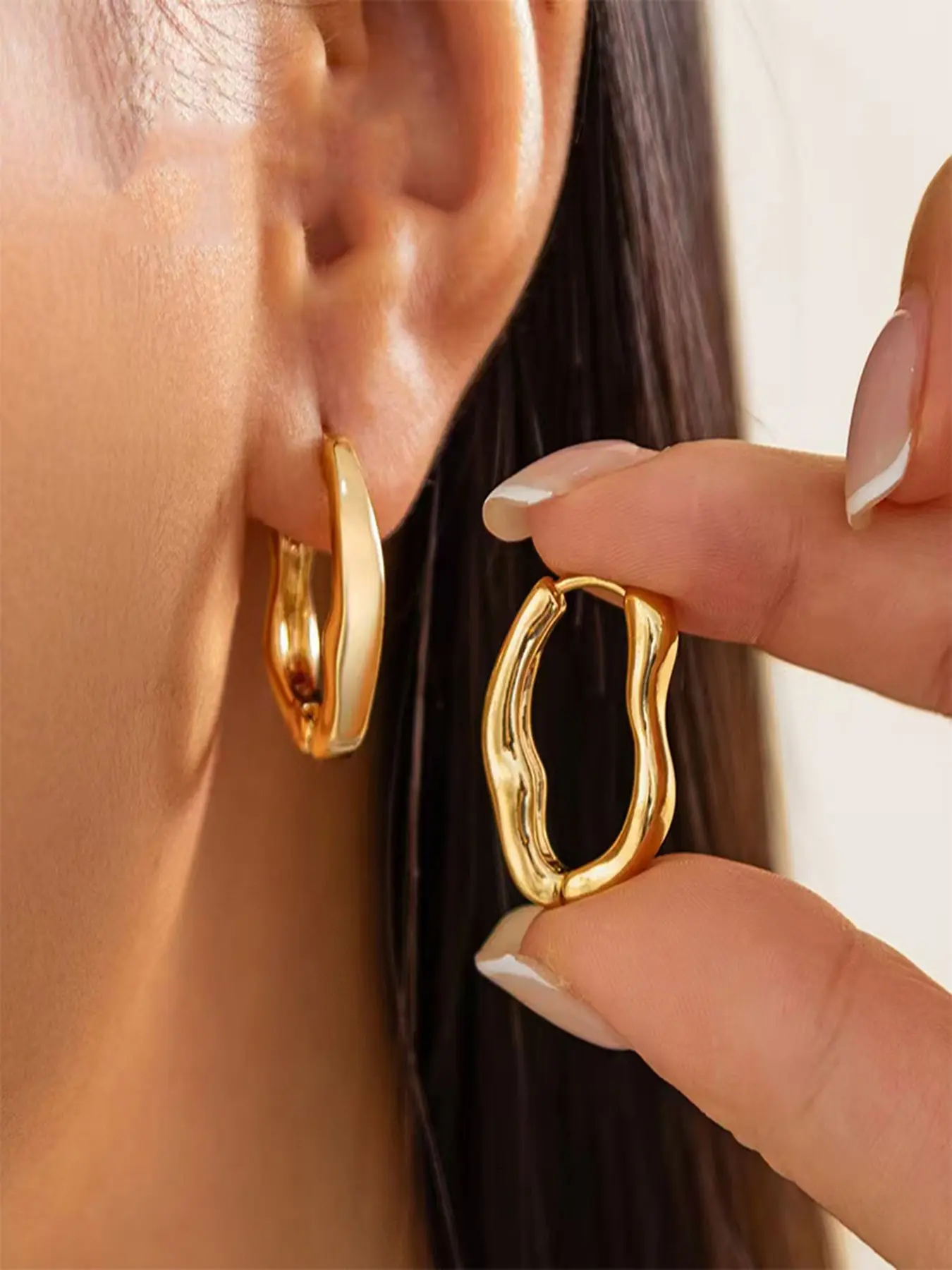 Unique Asymmetric Texture Earrings, Unique Design, Personal Charm, Minimalist Fashion, Suitable for Any Occasion