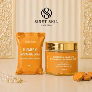Turmeric Soap & Kojic Cleansing Pads Set (2pcs)