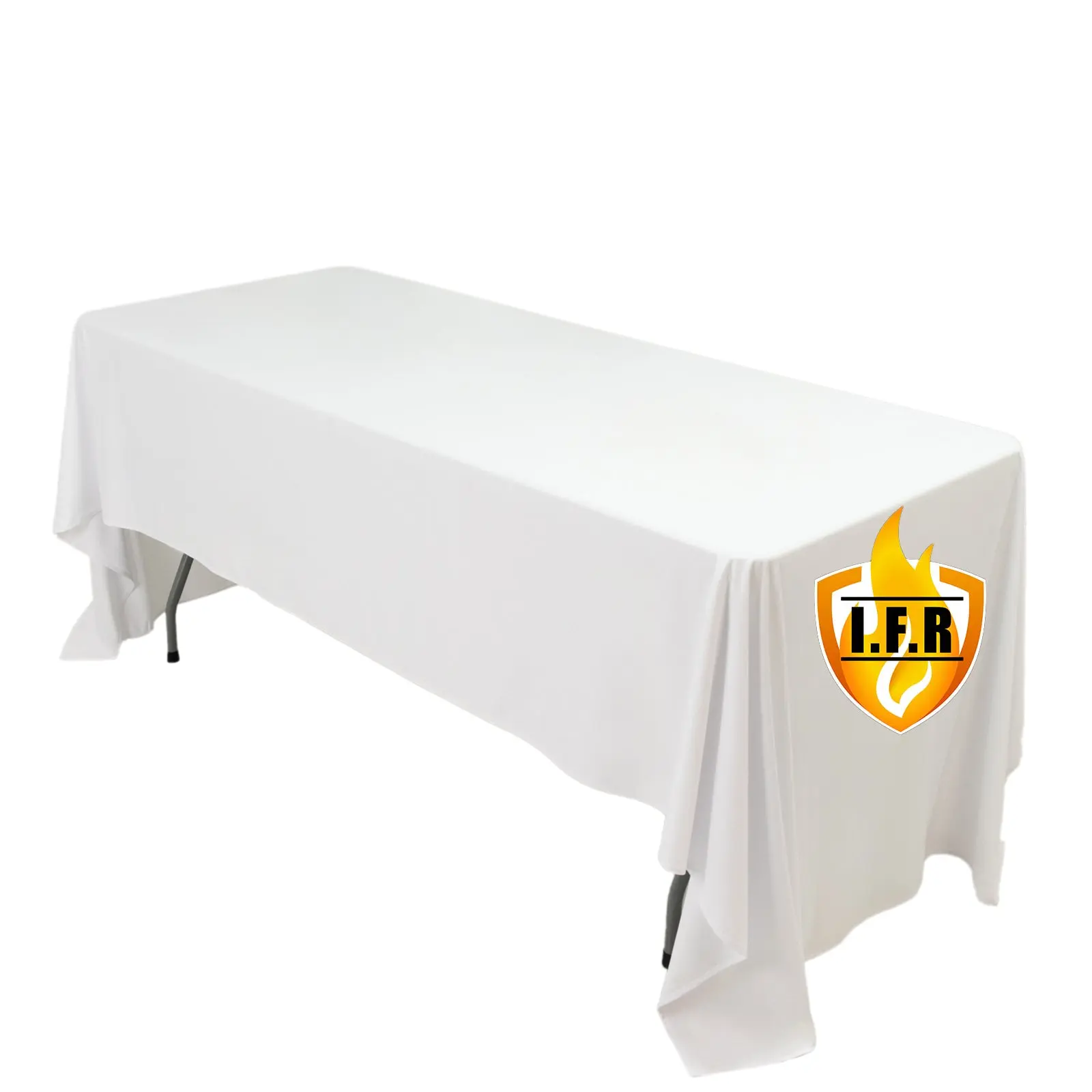 60"x126" White Rectangle Commercial Grade Fire Retardant Scuba Tablecloth - Wrinkle-Free, Stain-Resistant Polyester Cover for Hotels, Events, Commercial Grade Tablecloths, Party