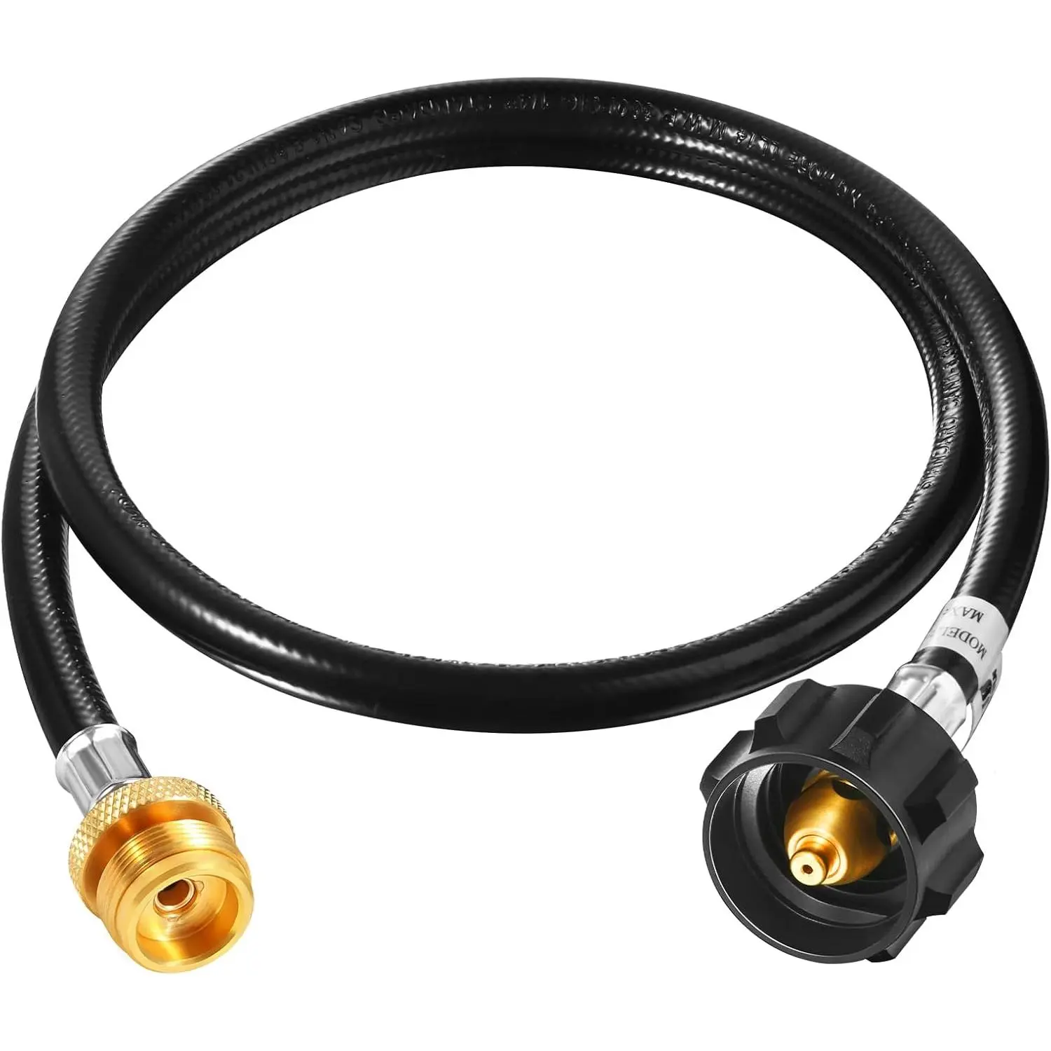 4FT  Hose,  Adapter Hose 1lb to 20lb  Tank Connection,  Gas Hose Suitable for Weber Q Grills, Blackstone Griddles, Coleman Stoves, Buddy Heaters & More