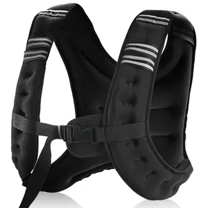 12lbs Weighted Vest with Single Button, Adjustable Reflective Straps, Iron Pellet Filled for Women/Men, Walking, Training, Running, Glute Workout, Fitness Belt