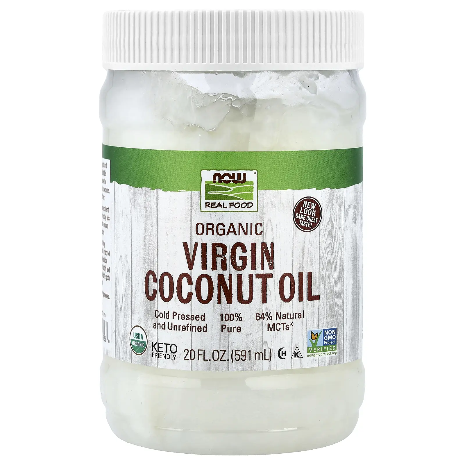 NOW Foods Real Food, Organic Virgin Coconut Oil, 20 fl oz (591 ml)