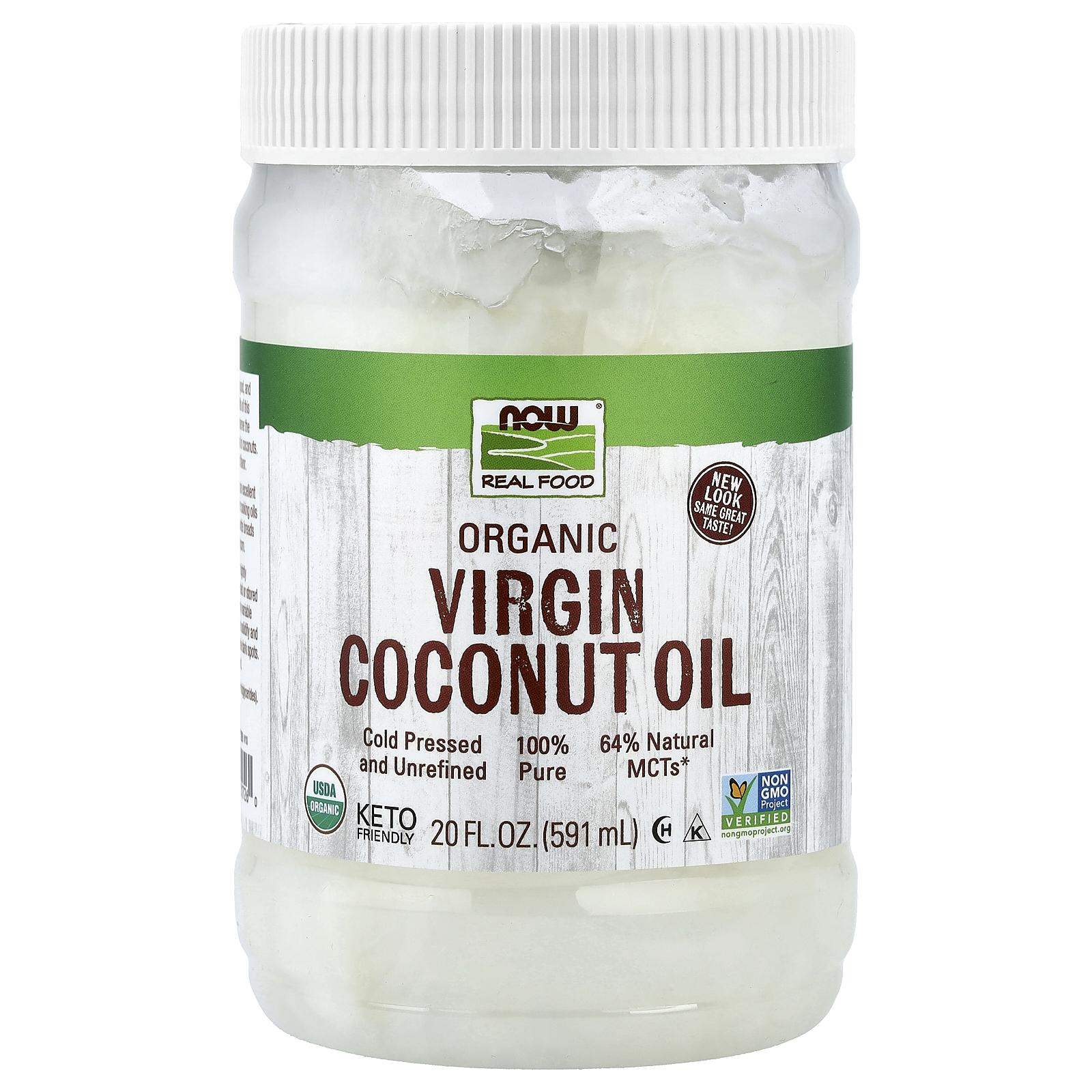 NOW Foods Real Food, Organic Virgin Coconut Oil, 20 fl oz (591 ml)