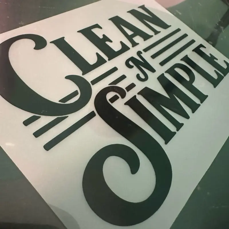 Clean n Simple Decals for Windshield Windows Vehicles Walls Easy Application Weather Resistant Stickers