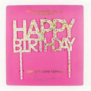 Happy Birthday Pearl Cake Topper