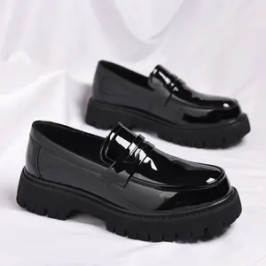 Men's Slip-On Loafers |   Platform Casual Dress Shoes |   Thick Sole Business British Style Loafers 2026 G609