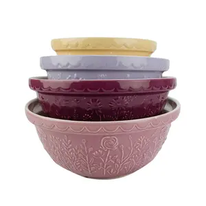 Mason Cash In The Meadow Pink Bouquet Mixing Bowl Set | Set of 4 Mason Cash In The Meadow Pink Bouquet Mixing Bowl Set | Set of 4