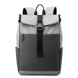 Unisex Waterproof Travel Laptop Backpack | Black Oxford Cloth Weekend & Short-Trip Daypack