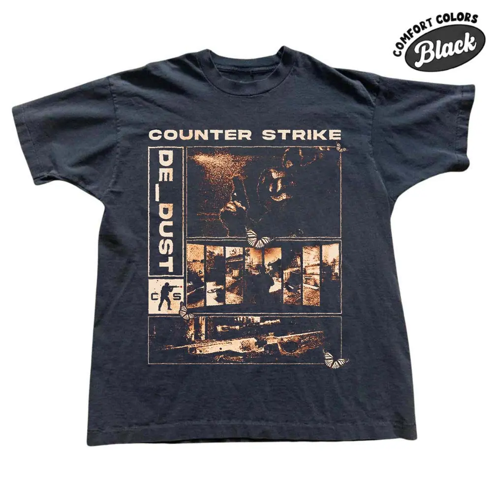 The Counter Strike De_Dust Comfort Color Shirt, Retro Gaming Shirt, Gift for Men, Gift for Women, Crew Neck T-shirt, Trending T-shirt