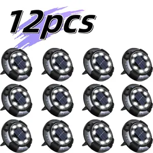 Solar Ground Lights Outdoor Solar Disc Lights Decoration Solar Garden Lights For landscape road, garden, sidewalk, lawn, driveway lighting