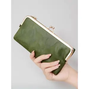 2026 New Women's Summer Vintage Kiss-Lock Long Wallet - Multifunctional Coin Purse, High-Quality Classic Casual, Versatile for Daily Use & Sports & Outdoor Accessories Compatibility (Wallets)