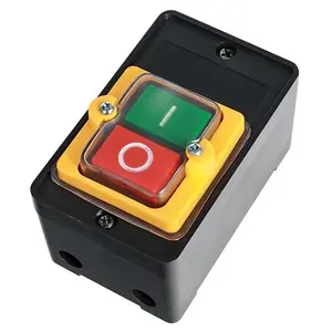 Industrial Waterproof Dustproof Emergency Stop Push Button Switch 10A 250V/380V, Heavy Duty Corrosion-Resistant Safety Control Unit, Versatile Electrician Cutting Machine Punch Press Power Tools Accessory Kit