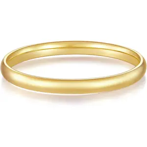 14K Gold Plated Rings for Women, Wedding Band,Stackable, Knuckle, Dainty Thumb & Pinky Rings, Non Tarnish, Silver Rings, Gold Rings for Women 2mm 4mm 6mm Band Sizes 4-12