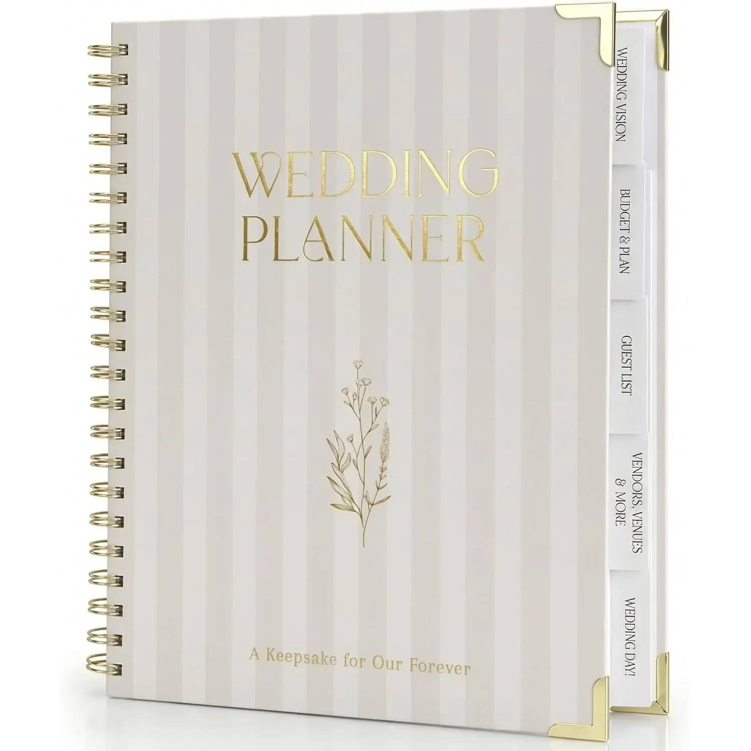 Wedding Planner Book & Organizer | Detailed Wedding Planning Guide for Your Big Day | Unique Engagement Gift for Newly Engaged Couples, Future Brides & Grooms