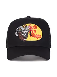 Unisex Goth Pro Shops Mesh Baseball Cap, Graphic Trucker Style Hat, Adjustable Sun Protection Hat for Outdoor Travel, Casual Spring & Fall Beach Vacation