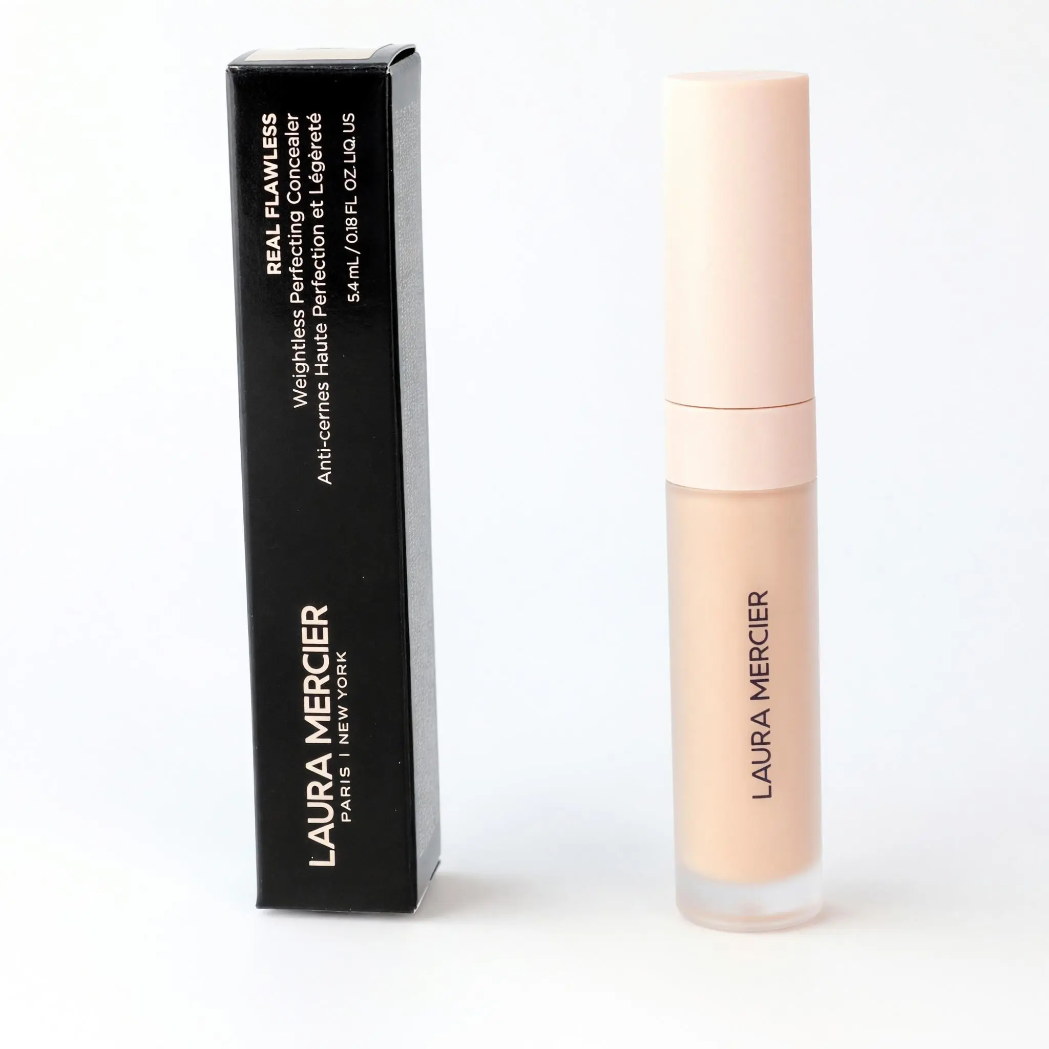 LAURA MERCIER Real Flawless Weightless Perfecting Concealer, Long-Lasting Daily Wear Makeup - Shade 0W1 - 0.18 fl oz, Cosmetic