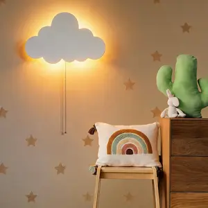LED Cloud Wall Light, Battery-Powered Bedroom Lamp, Warm Bedside Wall Light, Home Decor Light, Decorative Night Light, Ideal Gift for Family, Indoor Decorative Light, LED Ambient Lighting, Led Lighted