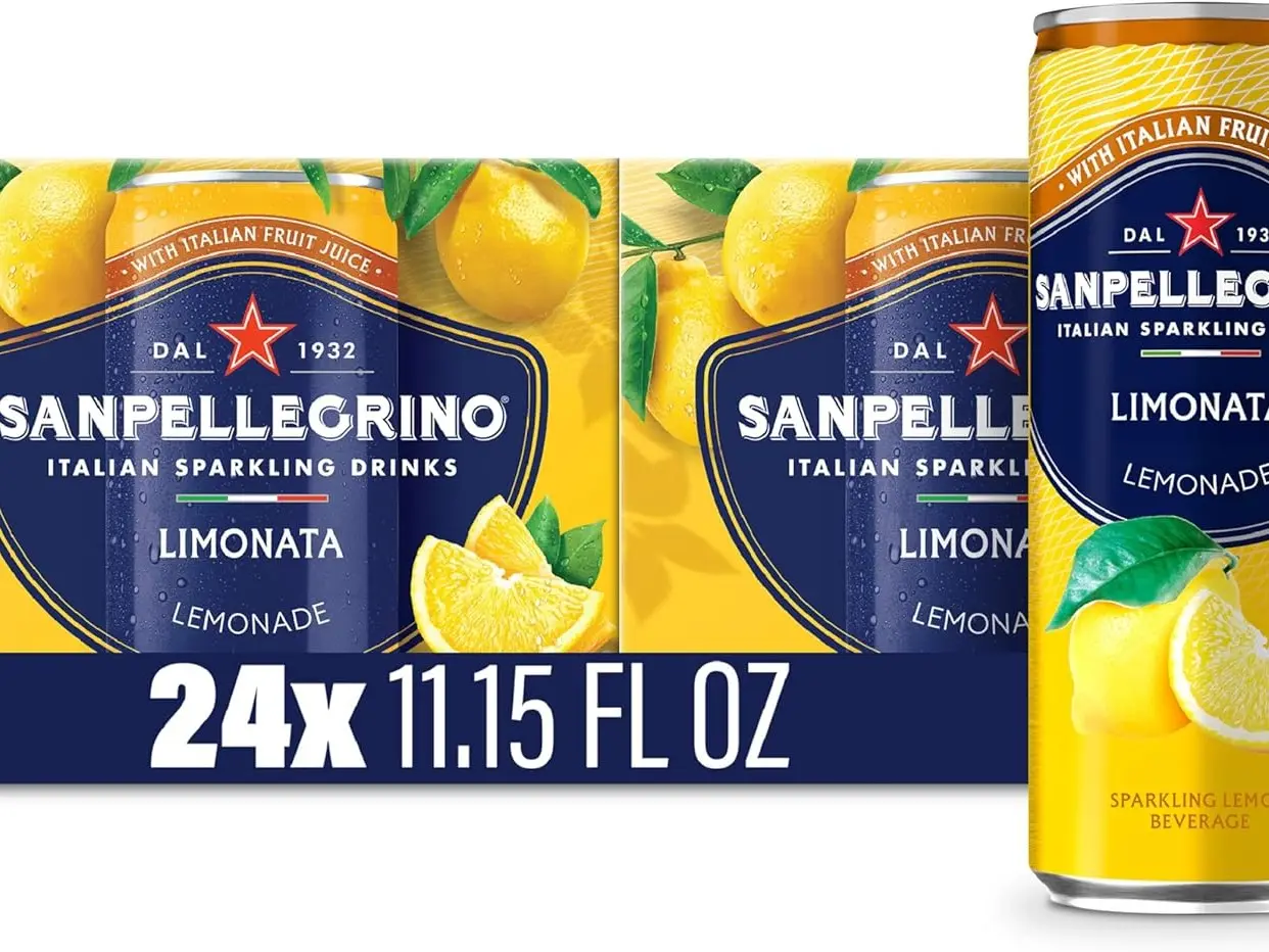 Sanpellegrino Italian Sparkling Drink Limonata, Sparkling Lemon Beverage, 24 Pack Of Cans