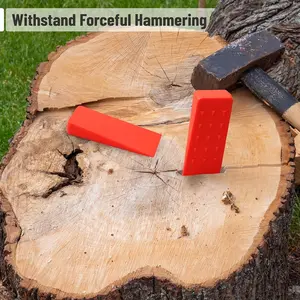 6-Piece Safety Tree Wedge Set, 5.5-Inch Plastic Logging Wedges, Heavy-Duty Chainsaw Wedges, Control Fall Tree Cutting Tool