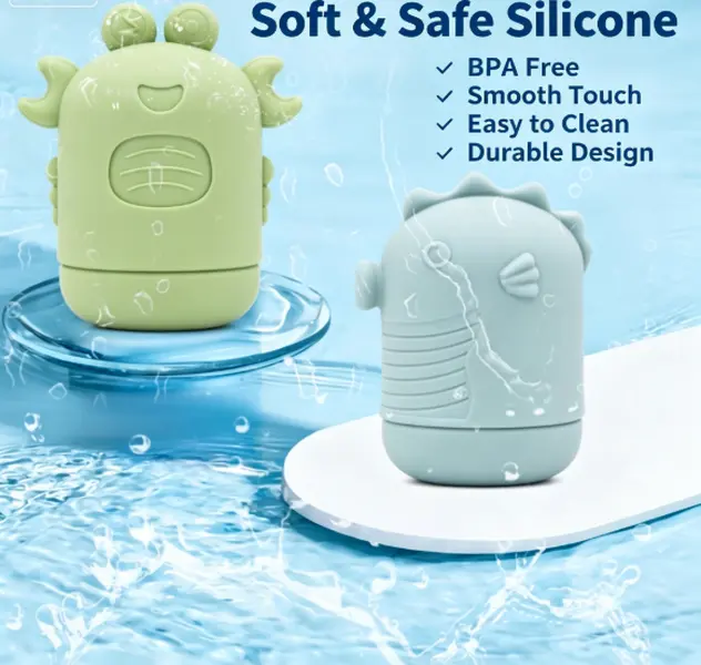 4 Pack Cute Ocean Animal Silicone Bath Toys, BPA Free Soft Silicone Water Spray Bathtub Toy, Sea Lion Crab Whale Fish Baby Shower Toy for Toddlers Kids Summer Pool Beach Play ip67 waterproof party toy outdoorfun outdoor powerful squirt water pistol