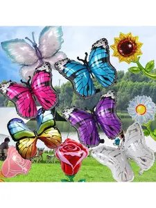 Butterfly Flower Sunflower Party Decoration Butterfly Foil Balloon for Birthday Wedding Party Decor