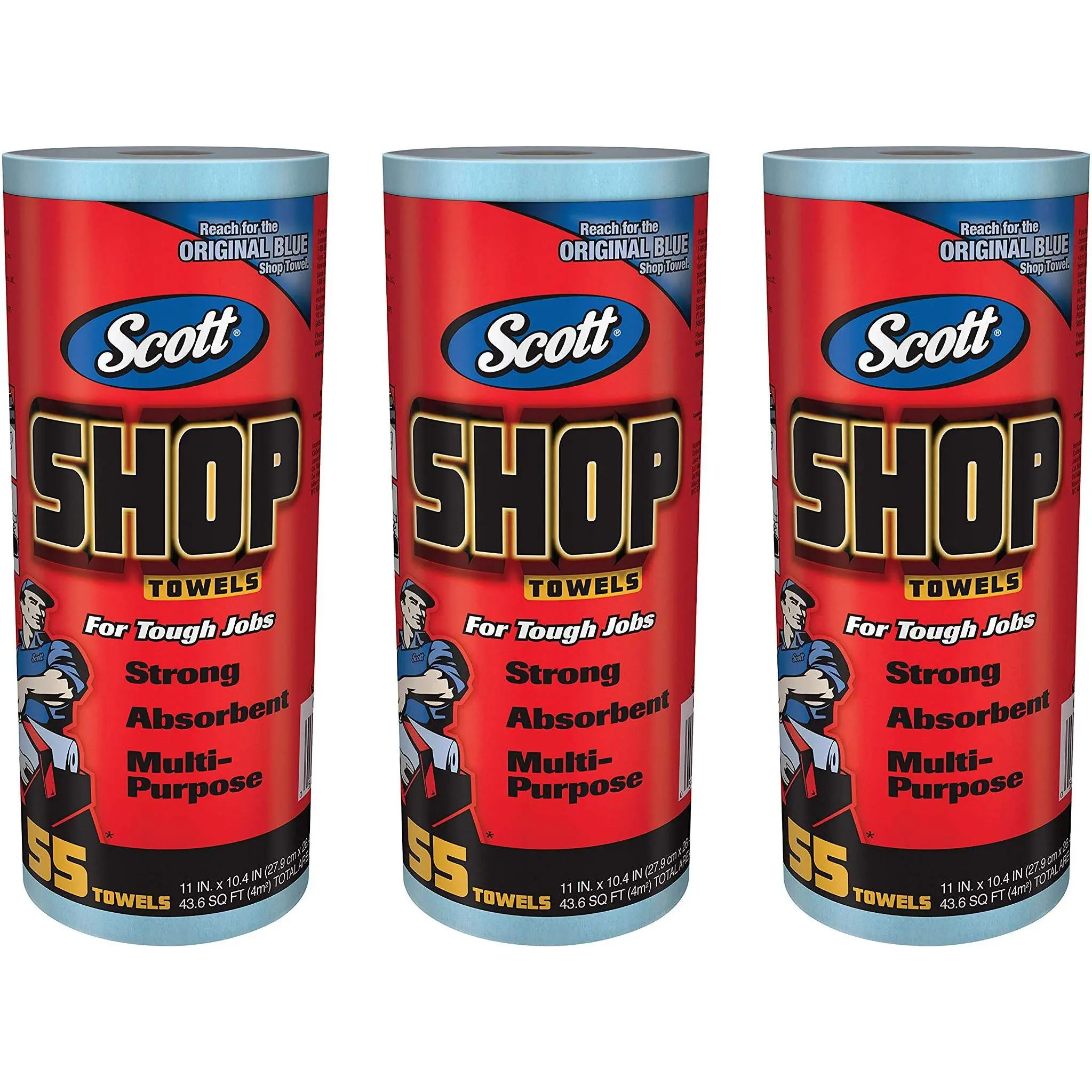 Scott 75130 Shop Towels, 55 Towels, 3 Pack