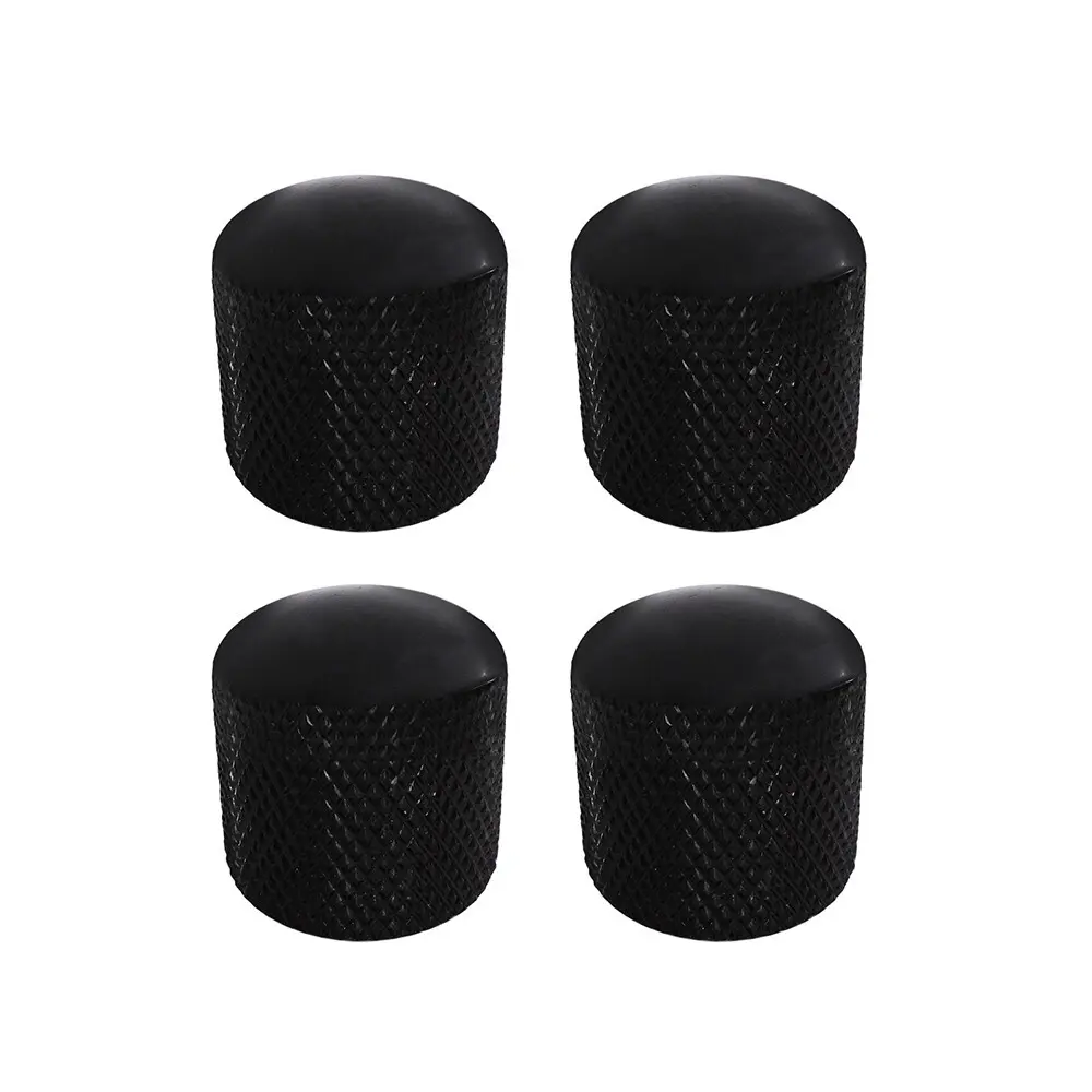 OLETONE Dome Style Metal Knurled Grip Guitar Control Knobs - 6mm Shaft, Cylindrical for Fender Telecaster Volume, Tone, Speed Guitar Accessories